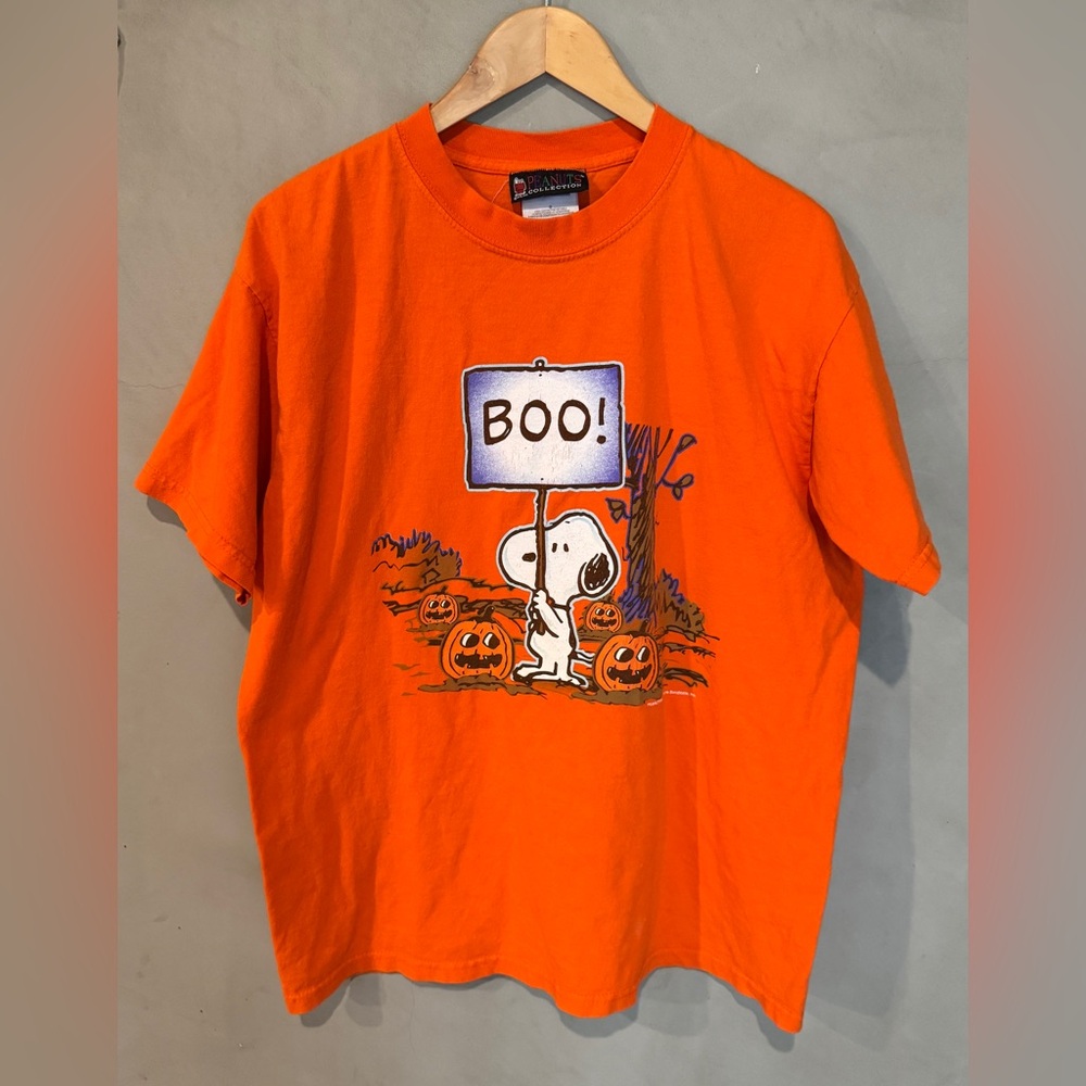 Vintage Peanuts Collection Halloween Snoopy shirt unisex large Boo Pumpkin JOL